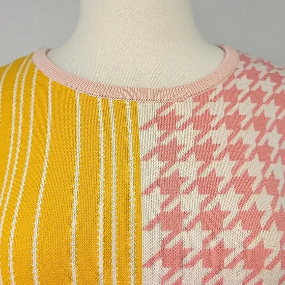 Dolan Anthropologie Stripe & Houndstooth Sweater Size XS - Picture 8 of 15